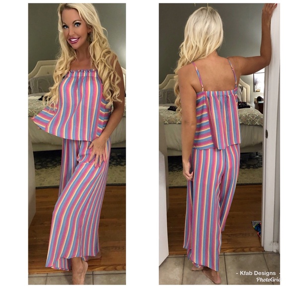💕LAST 1! Color Block Striped Pants -Top Avail. - Picture 2 of 8